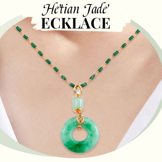 🔥 Hetian Jade béke és áldás nyaklánc