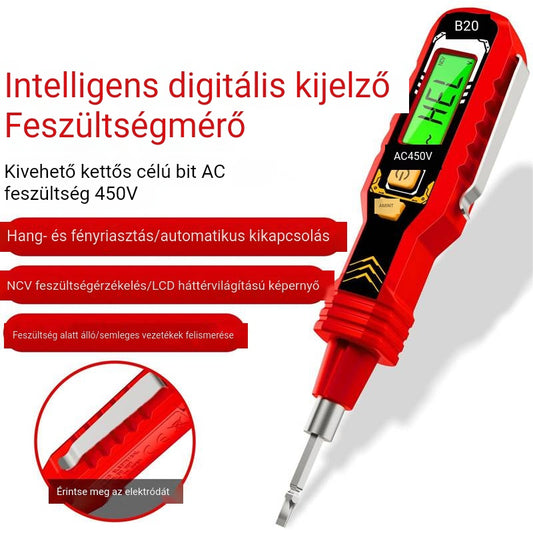 🔥Multifunkciós csavarhúzó, érintésmentes feszültségmérő LCD kijelzővel🛠️