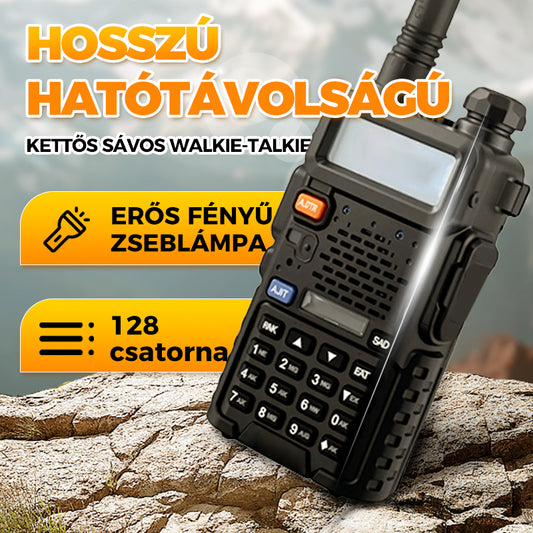 📡 UV-5R Amatőr rádió nagy hatótávolságú UV5R kétirányú rádió, kétsávos walkie-talkie