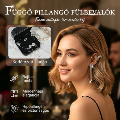 🦋✨ 2026-os új modell: pillangós rojtos virágos fülbevaló  👗