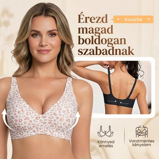 💗Jelly Wireless női kényelmes, varratmentes melltartók, push-up bralettek, varratmentes pólómelltartók, mély V-kivágású, mindennapi melltartók