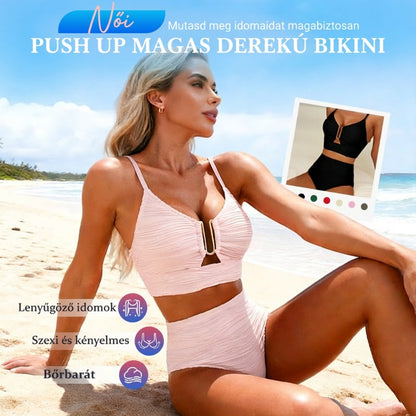 🔥 S-2XL 🌞 Női fürdőruha magas derékkal és szegélyekkel