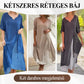 💞Női, két darabos megjelenésű, lebegő midi ruha