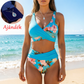 🌼👙 Női Alakformáló Bikini, Virágmintás 🏖️