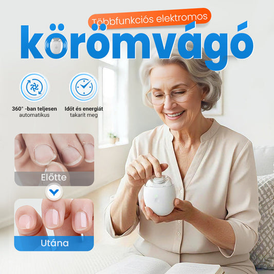 🎉 Elektromos körömvágó - Biztonságos, nem sértheti a köröm⚡