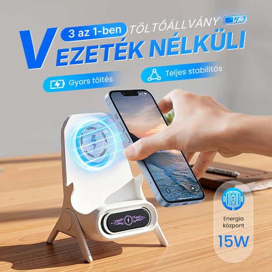 📱 Többfunkciós vezeték nélküli gyors töltő telefonállvány