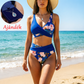 🌼👙 Női Alakformáló Bikini, Virágmintás 🏖️