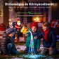 Napenergiával működő Mikulás kerti lámpa