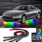 🚗✨ Autó alvázához rögzíthető, rugalmas, vízálló RGB LED szalagvilágítás (2 db) 🌈