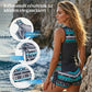 🏖️🌊 Női mintás kétrészes tankini fürdőruha – Előnyös fedés és kényelmes nyári viselet 👙✨