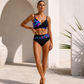 🌺👙 Mintás, formáló hatású kétrészes bikini 🏖️