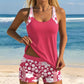 👙🏖️ Szexi Mintás Tank Top & Rövidnadrág Kétrészes Fürdőruha 🌞