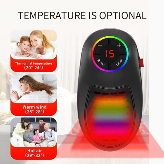 💥Tragbarer Keramikheizer mit einstellbarer Temperatur und Fernbedienung