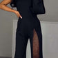 Slant Shoulder High Slit Fashion Sexy One-piece Women's Dresses