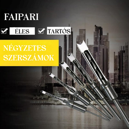 Négyzet alakú lyuk fúró faipari szerszámok Auger Mortising vésőfúró készlet