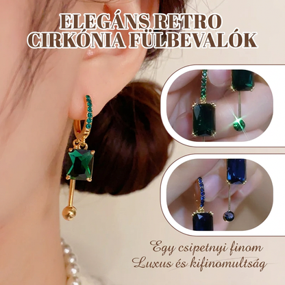 💖 Elegáns vintage szintetikus gyémánt csepp fülbevaló – Káprázatos fényűzés, időtlen báj 💎✨