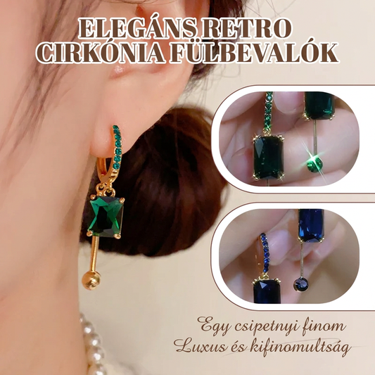 💖 Elegáns vintage szintetikus gyémánt csepp fülbevaló – Káprázatos fényűzés, időtlen báj 💎✨