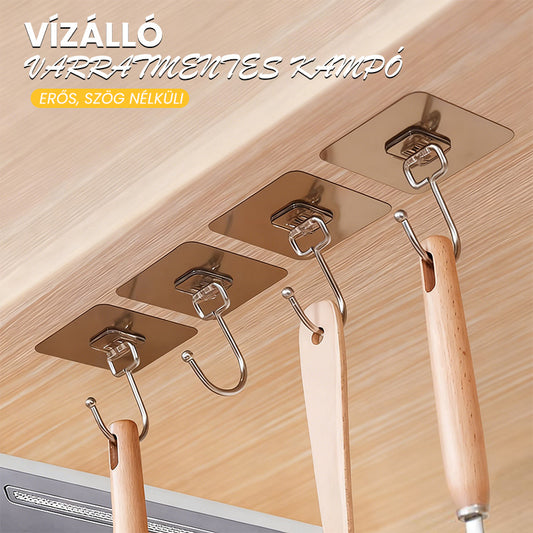 Erős, szög nélküli, vízálló, varratmentes kampó