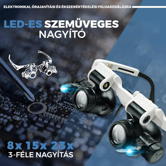 LED Szemüveg Nagyító