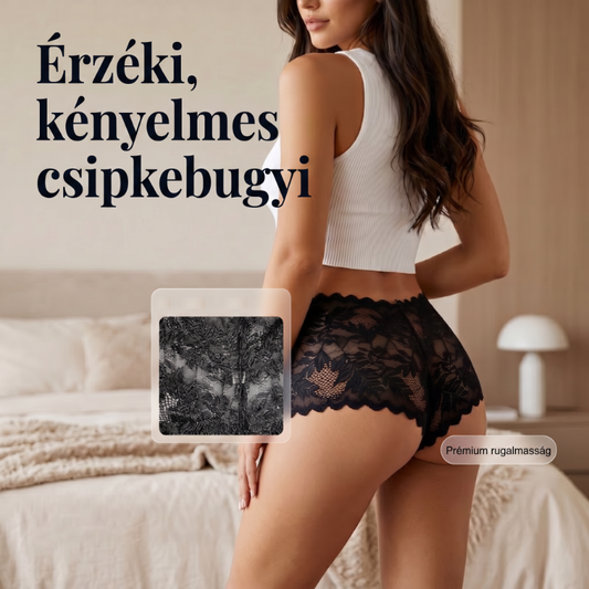 【✨ 1 + 3 ingyen】🌺 Női szexi csipkés bugyi – Átlátszó, virágmintás fehérnemű 💋