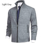 🔥 Culoare solidă pentru bărbați Standing Collar Fashion Cardigan Sweater Knit Jacket