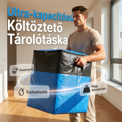 Extra nagy térfogat – könnyedén elpakolja a sok ágyneműt, ruhát vagy költöztetési kelléket – Extra nagy PE tárolótáska – Utánvéttel! 📦