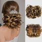 【💞Gyors frizuraváltás】🎀Rövid, göndör chignon hajhosszabbításhoz