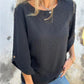 Női alkalmi kerek nyakú Jacquard Top