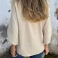 Női alkalmi kerek nyakú Jacquard Top