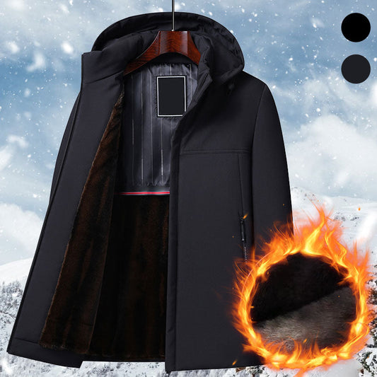 【🎁un cadou cald 】Palton termic gros pentru bărbați cu glugă Parka Coat