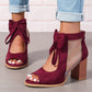 ✨Női Bow Open-Toe Chunky sarok szandálok