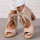 ✨Női Bow Open-Toe Chunky sarok szandálok