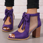 ✨Női Bow Open-Toe Chunky sarok szandálok