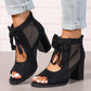 ✨Női Bow Open-Toe Chunky sarok szandálok