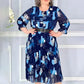 【S-4XL】🌺Női rakott Flowy ruha övvel