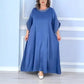 🔥Női plus size ruha gyöngy díszítéssel