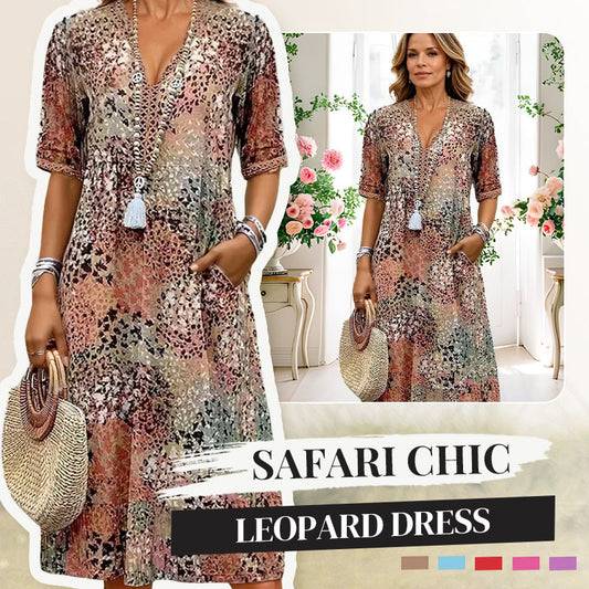 🏖️🌼Safari Fashion leopárd mintás ruha