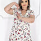 🌸Szép patchwork pliszírozott virágos ruha