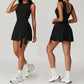 💕Női egyszínű Knot Wrap Sports Tank Romper🏃‍♀️Alkalmi sportruházat