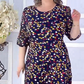 Női színes pöttyös Polka Dot Midi ruha