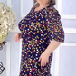 Női színes pöttyös Polka Dot Midi ruha