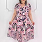 👗Női elegáns V-nyakú rövid ujjú ruha