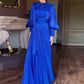 🌸💐Női elegáns lámpás hosszú ujjú Maxi ruha