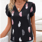 【S-3XL】👚Nyomtatott tollas póló