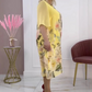 👗Női alkalmi virágos nyomtatott midi ruha