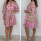 Női Paisley Print rózsa  miniruha