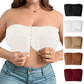 🔥👚Plus Size Pántnélküli Elülső Csatos Légáteresztő Melltartó