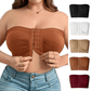 🔥👚Plus Size Pántnélküli Elülső Csatos Légáteresztő Melltartó
