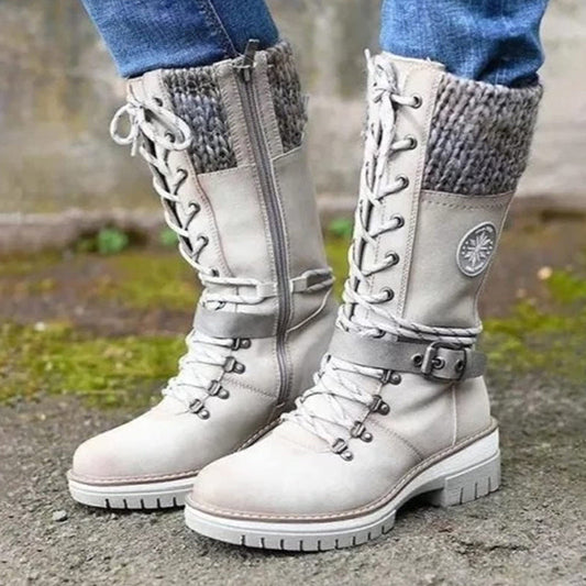 🔥Női vízálló térdig érő hótalpú csizma👢