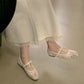 Elegáns hálós balettcipő masnival